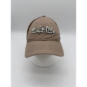 Salt Life Hat Snap Back Camo Mesh Trucker Embroidered Logo One Fishing Sportsman